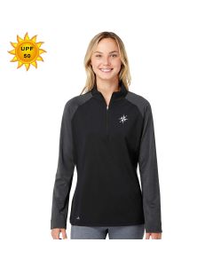 Adidas - Women's Stripe Block Quarter-Zip